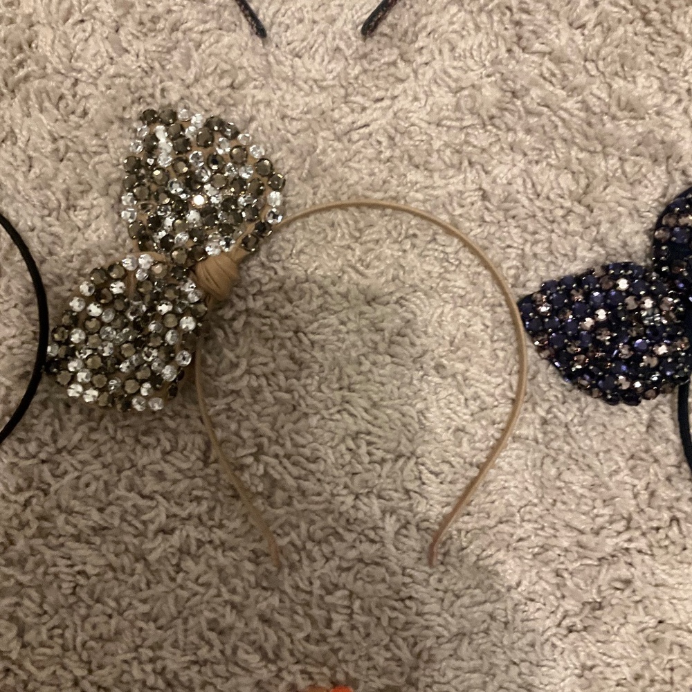 J.CREW CREWCUTS GIRLS HEADBAND GOLD CRYSTALS BEADED BOW